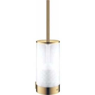 Afbeelding van Grohe selection closetborstelgarnituur wandmontage ronde buis met inzet hxbxd 383x100x108mm cool sunrise 41076gl0