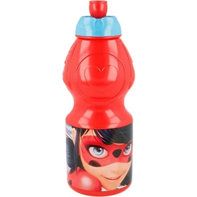 Afbeelding van ALMACENESADAN, 4940 eerste schoolset, kerstcadeau, bestaande uit sportfles, 400 ml, meerkleurig, herbruikbaar, BPA vrij, gelicentieerd product (Lady Bug)