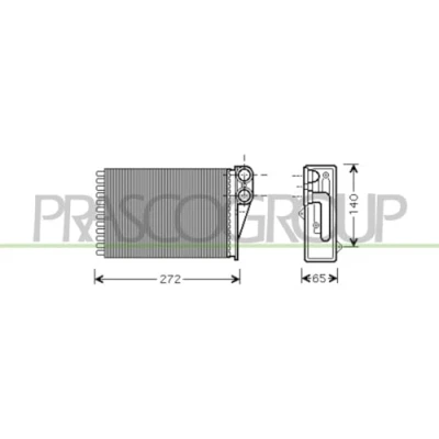 Afbeelding van Kachelradiateur, interieurverwarming PRASCO PG320H001
