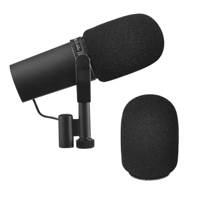 Afbeelding van kwmobile windkap Compatibel met Shure SM7B / SM27 PGA27 Vervangende microfoon Schuim zwart