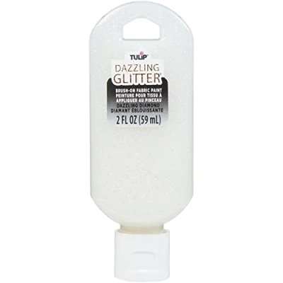 Afbeelding van Tulip Glitter zachte stof verf 2 oz, schitterende diamant, One size