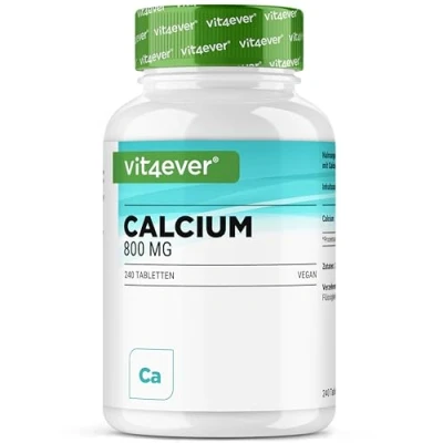 Afbeelding van calcium 240 tabletten 800 mg uit calciumcarbonaat per dagelijkse portie 4 maanden lang Veganistisch, hooggedoseerd &amp; zonder ongewenste toevoegingen