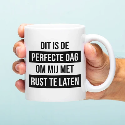Afbeelding van Mok Dit Is De Perfecte Dag Om Mij Met Rust Te Laten