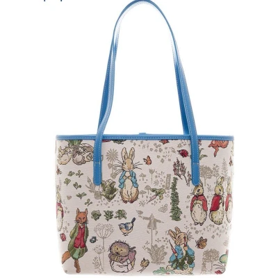 Afbeelding van College tas Schoudertas Gobelinstof Peter Rabbit Pieter Konijn