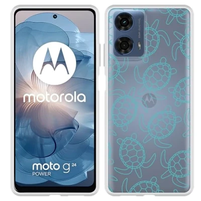Afbeelding van Cazy Hoesje geschikt voor Motorola Moto E14 Siliconen Schildpadjes