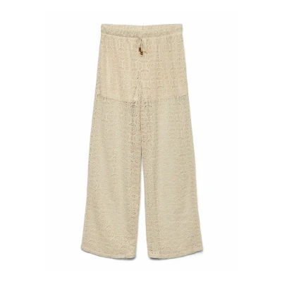 Afbeelding van VERO MODA regular waist casual broek crème
