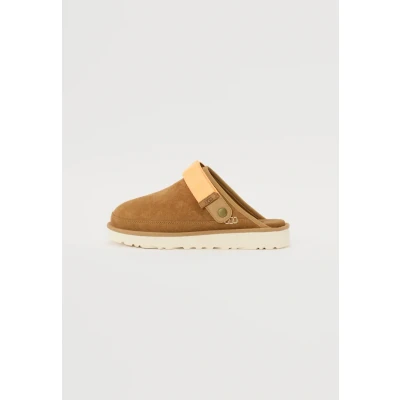 Afbeelding van UGG Goldencoast Clogs, Heren, Maat: 43, Chestnut/bright melon Veloursleer