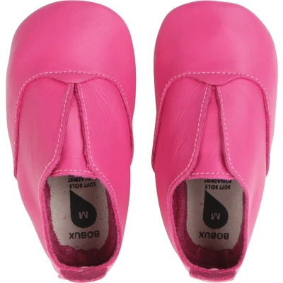Afbeelding van Bobux Soft Soles Duke pink Babyslofjes EU 20
