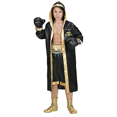 Afbeelding van WIDMANN Milano Party Fashion Kinderkostuum, boxerkostuum, wereldkampioen, atleet, kickboxer kostuum