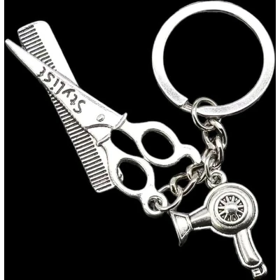 Afbeelding van Sleutelhanger Kapper set ( Schaar,Kam en Fohn )
