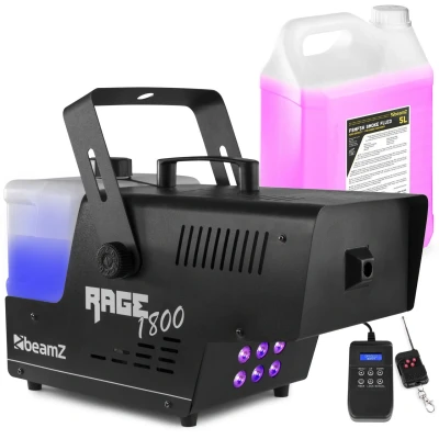 Afbeelding van BeamZ RAGE1800LED rookmachine inclusief 5 liter rookvloeistof