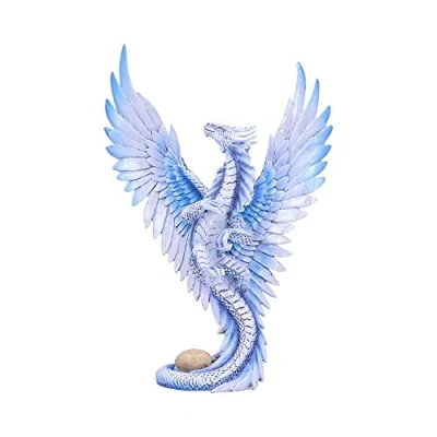 Afbeelding van Nemesis Now Anne Stokes Age Adult Silver Dragon Figurine, wit, eenheidsmaat