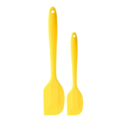 Afbeelding van Set spatole in silicone ANGGREK Raschietto a manico lungo per Utensili da cucina torte al burro cucina, antiaderenti(Giallo)