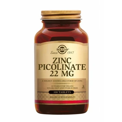 Afbeelding van Solgar Zinc Picolinate 22mg Tabs