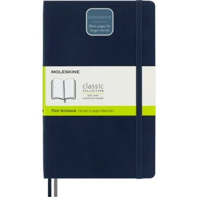 Afbeelding van Moleskine Classic Notitieboek Expanded Large Softcover Blanco Saffier Blauw