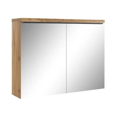 Afbeelding van Badplaats Spiegelkast Paso LED 80 x 20 60 cm eiken