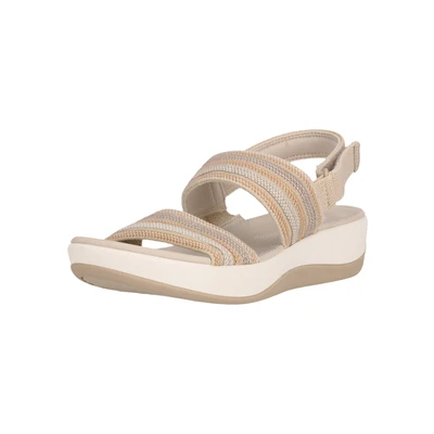 Afbeelding van Clarks Dames Arla Stroll Sandaal, Beige Combi, 8 UK, 42 EU