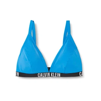 Afbeelding van Calvin Klein Swimwear Triangle Bikinitop, Dames, Maat: 3XL, Dynamic blue