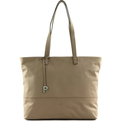 Afbeelding van PICARD Leren Schoudertas Legere Eco Shopper Chai Lichtbruin