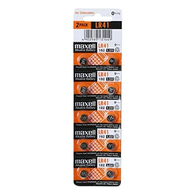 Afbeelding van Blister originele knoopcellen Maxell LR41 192 V3GA AG3 SR41 392 RW47 384, 10 stuks