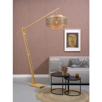 Afbeelding van GOOD&amp;MOJO Vloerlamp Bhutan BamboeZwart 165x50x207cm