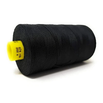 Afbeelding van Gütermann garen Mara 80 robuust naaigaren polyester 800 meter naaimachinegaren UV bestendig scheurvast (zwart, 1)