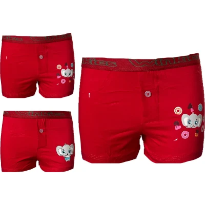 Afbeelding van Embrator jongens Boxershort Loose Fit 3 stuks rood 104/110