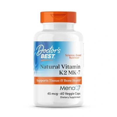 Afbeelding van Doctor&#039;s Best: Natürliches Vitamin K2 MenaQ7 (45 mcg) 60 veg. Kapseln