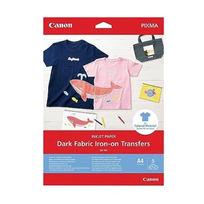 Afbeelding van Canon DF 101 A 4 Dark Fabric Iron on Transfers 5 vellen