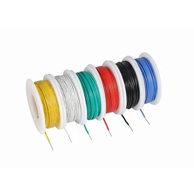 Afbeelding van Tuofeng Draad, 0,25 mm, vast, kern, aansluitdraad, 6 verschillende kleuren, jumper wires, 30 m, 0,05mm², vertinde koperdraad, pvc (OD: 0,60 mm) voor draadkit