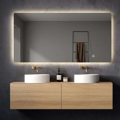 Afbeelding van Saniclear Aspen spiegel 120x70cm met LED verlichting en spiegelverwarming
