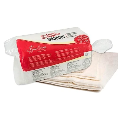 Afbeelding van Sew Easy Quilting Batting Watten 80% Katoen 20% Polyester Wasbaar, Queen Size 90 x 108 cm inch (NLW.204)