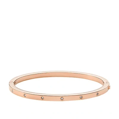Afbeelding van Fossil JF04394791 Armband Bangle Sadie staal zirconia rosekleurig wit