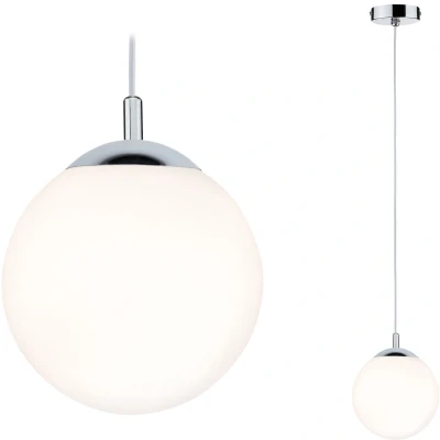 Afbeelding van Paulmann Globe Hanglamp Gesatineerd glas/Chroom Ø20cm