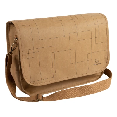 Afbeelding van Exacompta ref. 17650E 1 Schoudertas ETERNECO plantaardig en veganistisch van oorsprong scheurvast waterbestendig materiaal beschermd laptopvak Afmetingen: 39 x 27 13 cm