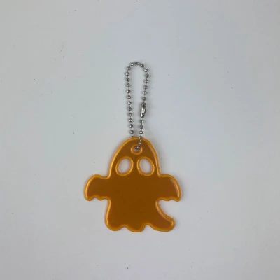 Afbeelding van Reflecterende sleutelhanger 1 stuks Spookje Goud