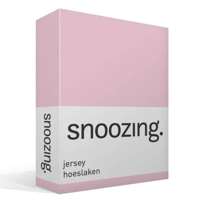 Afbeelding van Snoozing Jersey Hoeslaken 100% gebreide katoen 140x200 cm Roze