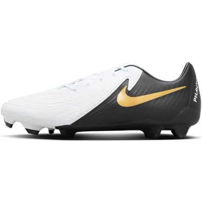 Afbeelding van Nike Performance Phantom GX II Academy FG/MG Voetbalschoenen met Kunststof noppen, Heren, Maat: 42.5, White/black/metallic gold coin