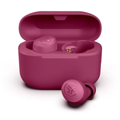 Afbeelding van JLab Go Air Pop+ True Wireless Earphones, Bluetooth Earbuds, Oordopjes Draadloos with 35H+ Speeltijd, In Ear Headphones Microfoon, Oplaaddoos, App, Donkerroze