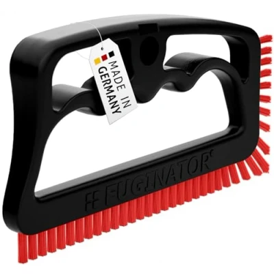Afbeelding van FUGINATOR® Voegenborstel zwart/rood borstel voor voegenreiniging in badkamer, toilet, keukenreiniging van wand en vloertegels, handige voegen tegels