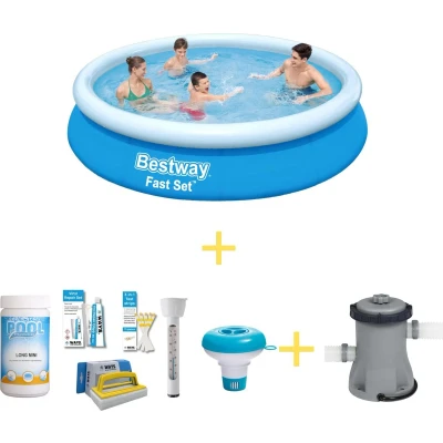 Afbeelding van Bestway Zwembad Fast Set 366 x 76 cm Inclusief WAYS Onderhoudspakket &amp; Filterpomp