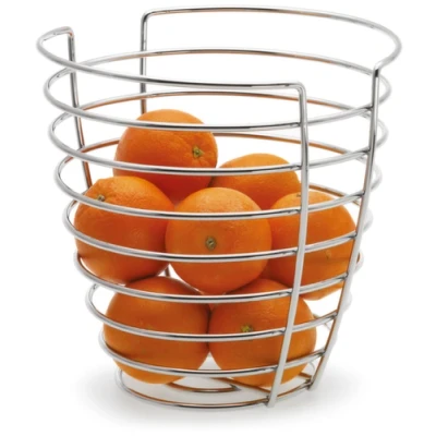 Afbeelding van Blomus fruitschaal rond hoog WIRES chroom