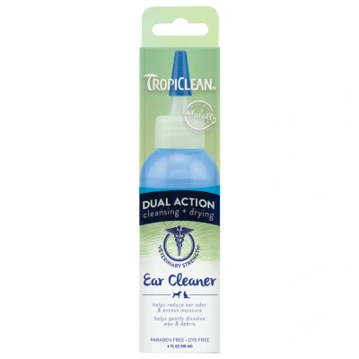 Afbeelding van Tropiclean Dual Action Ear Cleaner Oorverzorgingmiddel 118 ml