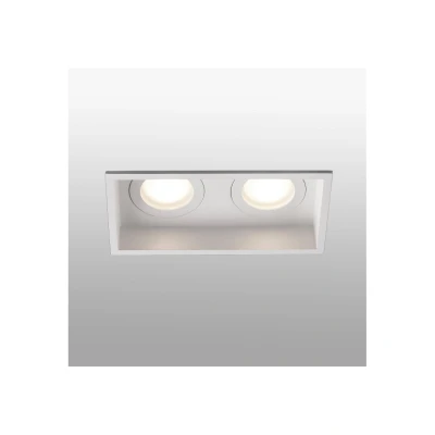 Afbeelding van FARO BARCELONA Inbouwlamp Hyde, 2 lamps IP44 in wit