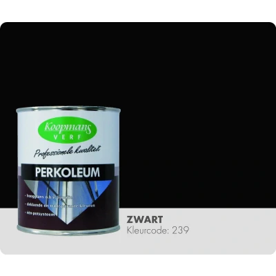 Afbeelding van Koopmans Perkoleum Hoogglans Dekkend Ready Mixed 0,75 ltr 239 zwart Buitengevel &amp; Tuin