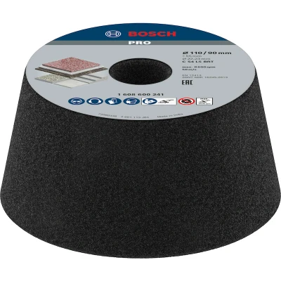 Afbeelding van Bosch Accessories 1608600241 Schuurkom, conisch steen/beton 90 mm, 110 55 60 1 stuk(s)