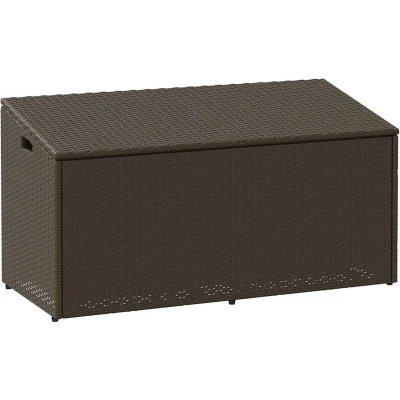 Afbeelding van Tuinbox 110x50x58 cm poly rattan bruin