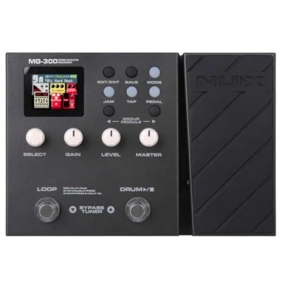 Afbeelding van NUX MG 300 Multi Effects Pedaal TSAC HD Pre Effects, Amp Modeling algoritme, CORE IMAGE Post IR,56 drum beats, 60 seconden Phrase Loop