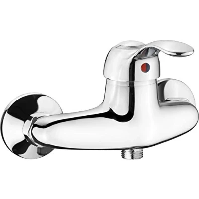 Afbeelding van Cornat douche eengreepsmengkraan &quot;Luca&quot; Hoogwaardige messing behuizing verchroomd 1/2 inch uitlaat/eengreepsmengkraan voor opbouwmontage/douchekraan / LU3
