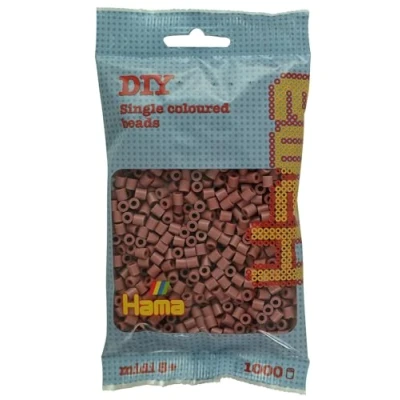 Afbeelding van Hama Zak met strijkkralen ca. 1000 midi parels mozaïekdecoratie voor kinderen vanaf 5 jaar rozenhout rood